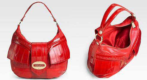 Versace: Leather Flap Hobo