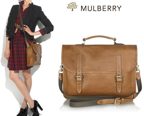 Кожаный портфель от Mulberry