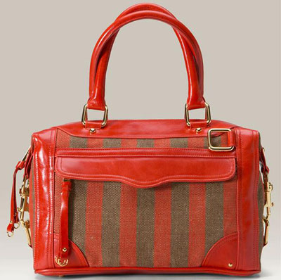 Rebecca Minkoff: сумка Mini MAB Stripe Linen Bag